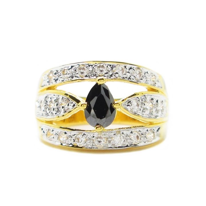 แหวนนิำ-นิำ-แหวนนิลผู้หญิง-แหวนพลอยหยดน้ำสีนิล-ประดับเพชร-ประดับเพชร-cz-สวยวิ้งวับ-ชุบทอง-บริการเก็บเงินปลายทาง