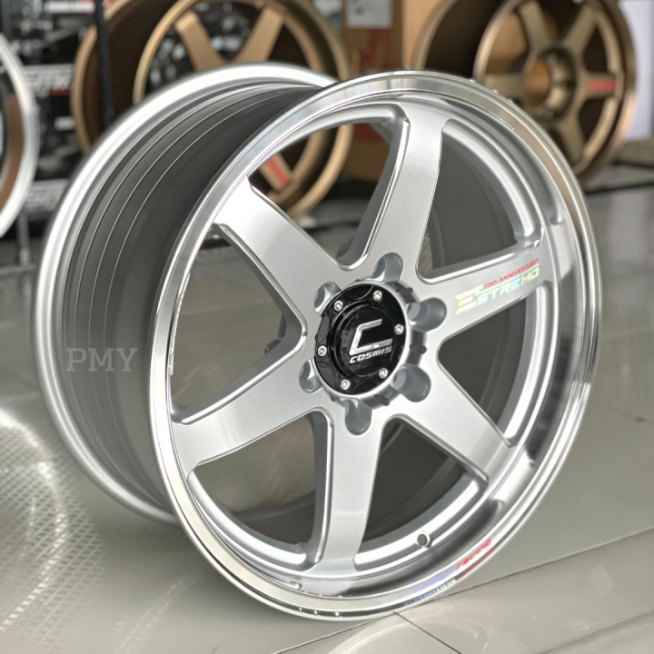 ล้อแม็กขอบ-18x9-0-et-35-cb106-6h139-7-ยี่ห้อ-cosmis-รุ่น-estremo-ya046-สีซิลเวอร์-ราคาต่อ1วง-ขายยกชุด4วง-ฮุนได-h1-และอื่นๆ