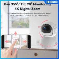 EFdikou⚡คลังสินค้าพร้อม⚡กล้อง IP CCTV อัจฉริยะ1080P 5Ghz 2.4G Dual Band WiFi การตรวจจับเสียงติดตามอัตโนมัติความปลอดภัย CCTV วิดีโอติดตามเด็กกล้อง IP IP แบบไร้สายในร่ม