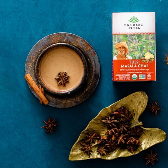 ชาอินเดีย-organic-india-herbal-tea-tulsi-masala-chai-ชาสมุนไพรอายุรเวทออร์แกนิค-1-กล่องมี18ซอง-ชาเพื่อสุขภาพนำเข้าจากต่างประเทศ