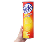 Snack khoai tây vị tự nhiên Slide lon 160g