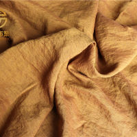 Desert Gold Yarn-dyed High Quality Natural 100 Linen Fabric For Sewing Cloth Dresses Robe Summer Thin DIY Handmade Designer