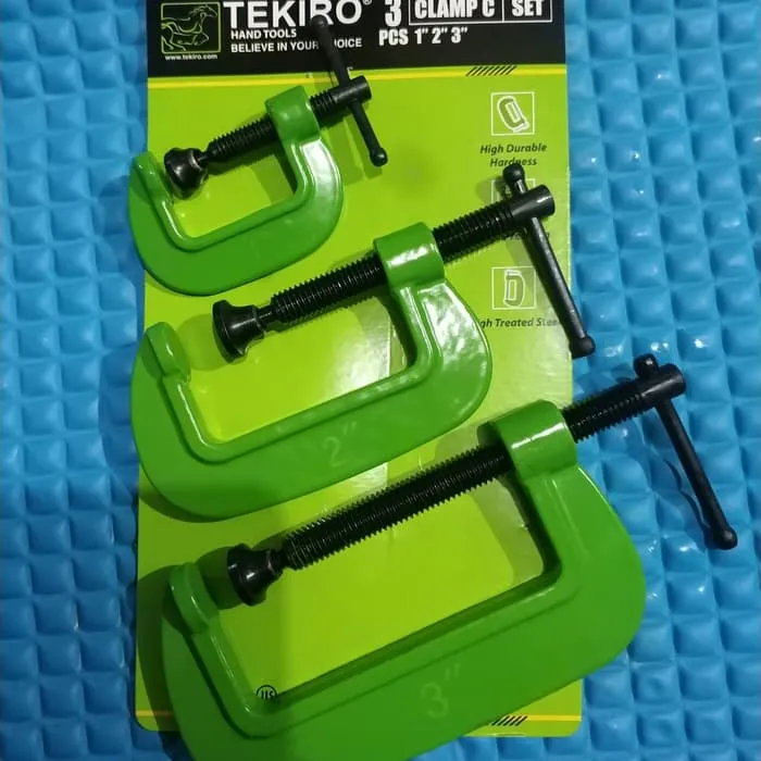 Tekiro Klem C Set 3 Pcs Alat Penjepit Papan Kayu Triplek Se 1 2 3