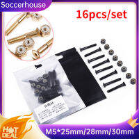 Soccerhouse 16ชิ้น/เซ็ตM5อะไหล่สกรู + 4-สเก็ตบอร์ดล้ออุปกรณ์ลองบอร์ด