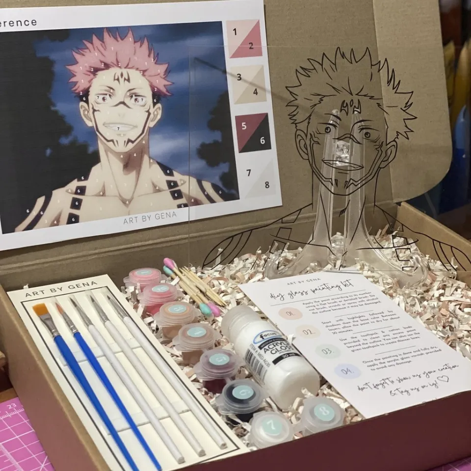 ysabel.art - (SOLD) Anime Glass Painting KENMA (Haikyuu) Size : 6x6 inches  Canvas type : acrylic glass sheet Medium : acrylic paint Socials : ig :  ysabel.art yt : ysabel art tiktok : bananacak33 | Facebook