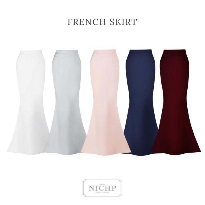 nichp-french-skirt-กระโปรงยาว-เข้ารูป