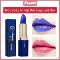 Fuan Best Seller ♦️ %  Color Changing Lipstick Long-lasting Waterproof Lipstick Blue Lip Crystal Jelly Flower Color Changing Lipstick Non-stick Temperature Color Changing Lipstick Long-lasting Moisturizing Cup