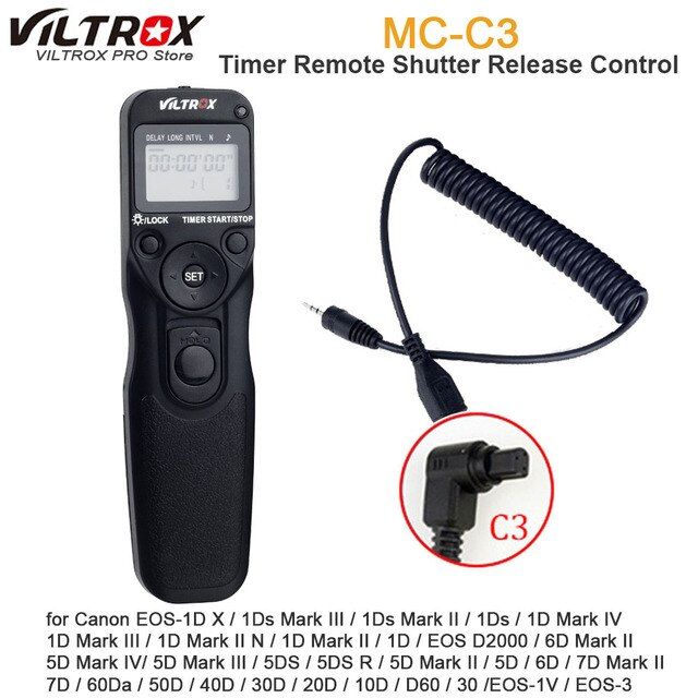 mc-c3-mc-c3สายควบคุมรีโมทลั่นชัตเตอร์ตัวจับเวลา-lcd-viltrox-สำหรับ-canon-eos-nikon-minolta-sony-a7-a7s-a7r-a6000กล้อง-dslr-a5100