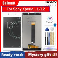 Salmatt จอแอลซีดีไอพีเอซเดิมสำหรับ Sony Xperia L1/L2แผงสัมผัสหน้าจอ LCD ประกอบหน้าจอดิจิตอลแทนที่ด้วยกรอบสำหรับ L2 Sony Xperia L1ที่มีกรอบกลาง