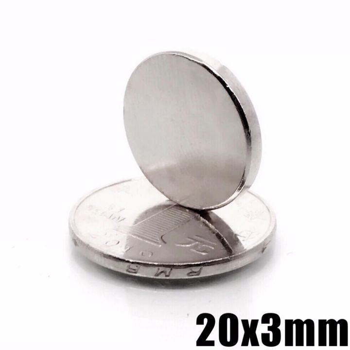5ชิ้น-แม่เหล็ก-20x3มิล-กลมแบน-magnet-neodymium-20-3mm-แม่เหล็กแรงสูง-20mm-x-3mm-แม่เหล็กแรงดูดสูง-20x3mm-ติดแน่น-ติดทน