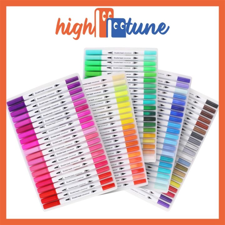 48/60/80/100 Colors Double Headed Watercolor Markers Pen Soft