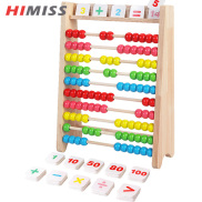 Himiss bằng gỗ cho trẻ em bàn tính giáo dục đồ chơi toán học cầu vồng đếm