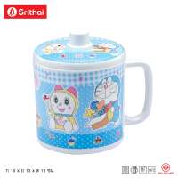 Srithai Melamine ชุดถ้วยหู+ฝา เมลามีน ลายDoraemon sweetlittel CL 639-4 ขนาด 4 นิ้ว