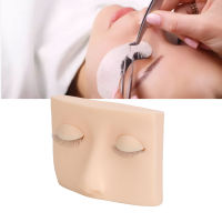 Eyelash Mannequin HEAD ฝึกที่สมจริงครึ่งหน้าแต่งหน้าหัวการฝึกอบรม 3 คู่ที่ถอดออกได้ SINGLE Layer เปลือกตา