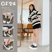 ꕥCatalog Shoesꕥ รองเท้าผ้าใบบิสกิต แต่งขอบรุ่ย ส้นหนา 5.5 cm เบอร์ 35-40 (64)