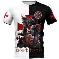 2023Fashion Retro Knights Templar 3d Print  T-shirts Summer Men Casual Streetwear Couple Tees Short Sleeve Tops Drop Shipping 6xl