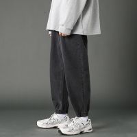 【YD】 Young Mens Color Cotton Jeans Fashion Loose Pants Street Student