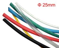 5M Ratio 2:1 25mm Dia Yellow Red Blue Green Clear White Black Polyolefin Wire Wrap Insulation Cable Sleeve Heat Shrinkable Tube Electrical Circuitry P