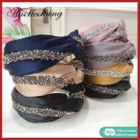 Haimeikang แฟชั่น Cross Rhinestone Hairbands กว้าง Hoop Headband อุปกรณ์เสริมผมสำหรับผู้หญิง Headdress