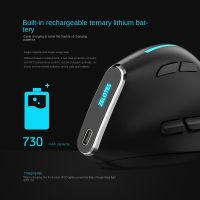 ZELOTES F36 Wireless Vertical RGB Gaming Optical Mouse 9 Button Vertical Ergonomic Mouse Suitable for Computer Gaming Office B