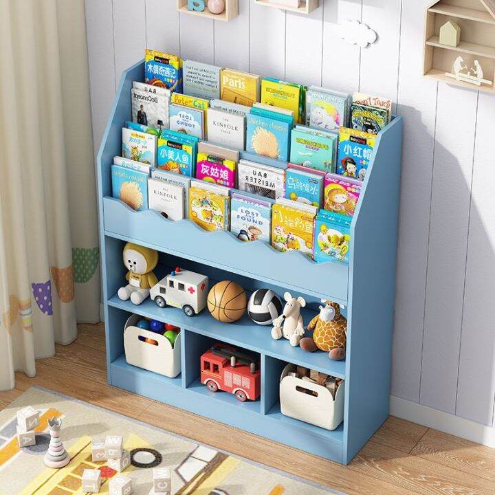 Bookshelf children's floortoceiling simple storage household wooden book elementary school