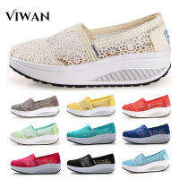 รองเท้าส้นเตี้ย VIWAN สําหรับผู้หญิงรองเท้าผ้าใบแพลตฟอร์มระบายอากาศ 5 ซม. รองเท้าผ้าใบสําหรับเดิน Loafers สําหรับผู้หญิงแฟชั่นเกาหลีรองเท้าผู้หญิงก้นหนา 2023 ใหม่