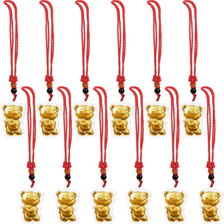 12-red-string-tiger-pendants-2022-tiger-new-year-golden-tiger-statue-decoration