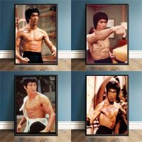 จีน Kung Fu Superstar Bruce Lee โปสเตอร์ภาพวาดผ้าใบพิมพ์ภาพจิตรกรรมฝาผนังห้องนั่งเล่นข้างเตียงห้องนอน Study ตกแต่ง New