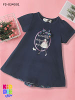 KiddeeCrew ชุดกระโปรง เด็กผู้หญิงสีกรม Drees Navy  เหมาะสำหรับอายุ 1-8 ปี