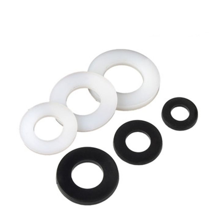 100pcs-m2-m2-5-m3-m4-m5-m6-m8-m10-m12-m14-m16-nylon-plastic-flat-washer-plane-spacer-insulation-seals-plane-nylon-gasket-ring