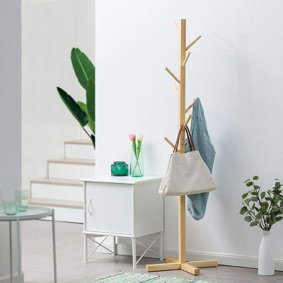 Smart decor ราวแขวนผ้า ที่แขวนหมวก ที่แขวนอเนกประสงค์ ตั้งพื้น รุ่น coatrack mj-9 158 x 3.5 x 50 ซม. -สีไม้