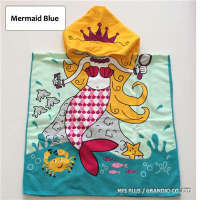 Hooded Bath Towel Baby Poncho Shark Mermaid Princess Diver Golden Digger 6 Design Quick Dry Microfiber Travel Sport Beach Towels