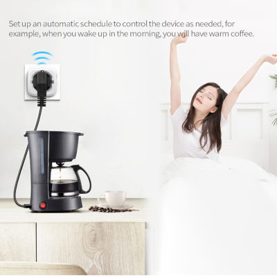 EU Wifi smart plug 16A socket and Alexa Google Home Tuya SmartLife App to remoy control electrical power consumption records