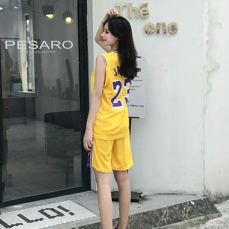 24 Hours Delivery] The Lakers Jersey No. 24 On The 8Th Basketball Jersey  James 23 Children Suit Men And Women Students Of Sports Training