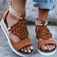 【CW】 Wedge Espadrilles Sandals Toe Rome Shoes Woman Gladiator Ladies Up Female Platfor WSH3641