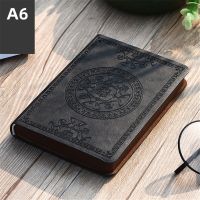 2022 New Portable Vintage Pattern PU Leather Notebook Diary Notepad Stationery Gift Note Books Pads