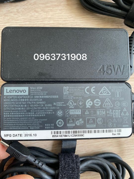 Sạc laptop Lenovo T480 T480s 45w chính hãng theo máy 