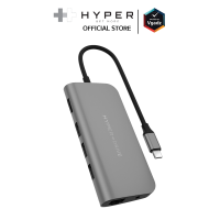 อุปกรณ์เชื่อมต่อ HYPER รุ่น HyperDrive Power 9-in-1 USB Type-C Hub - สีเทา