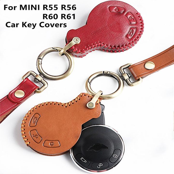 พวงกุญแจที่เก็บกุญแจปลอกกุญแจรถสำหรับมินิคันทรี่แมนคลับแมนคูเปอร์-r55-r56-r60-r61แต่งรถปุ่มฝาครอบป้องกัน3ปุ่ม