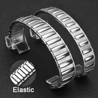 12mm 14mm 18mm Stainless Steel Elastic Stretch Strap Metal Expansion Wristband Universal Strap Accessories Men Women Bracelet Straps