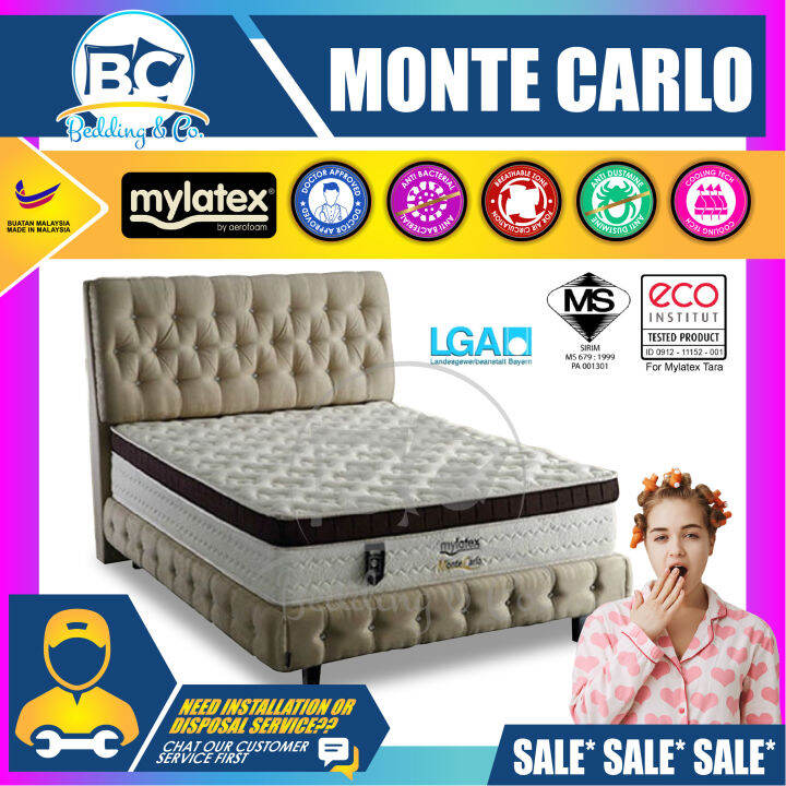 MyLatex Monte Carlo 12 Inches SemiFirm 100 Natural Latex Mattress (10