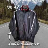 แจ็คเก็ตดำ แถบขาว มีตหนิชายหญิง มือสอง used woman/man jacket