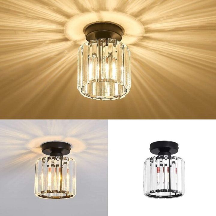 【TTK MALL】 Modern Crystal Ceiling Light Fixture Mini Chandelier Flush ...