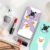 Cute Duck Question Mark Case for Huawei P Smart Z S Pro Nova Y70 Plus Y9 Prime 2019 2021 Y7 Y7A Y8P Y9S Y60 Y90 5G Silicon Cover