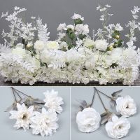 Wedding Artificial Flowers,White Flower Row for Wedding and Reception Arrangement Decor, Wedding centerpieces Party Road