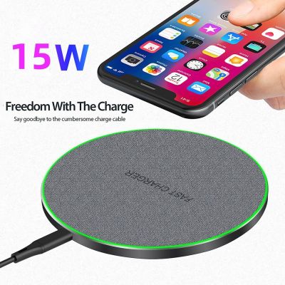 15W Wireless Charger For iPhone 14 13 12 11 Pro XS X XR 8 Induction Type C Fast Charging Pad for Samsung S22 S21 Wall Chargers