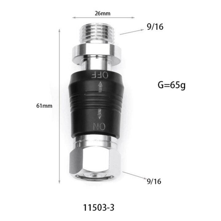 scuba-diving-regulator-adaptor-9-16-thread-connector-with-on-off-switch-bcd-valve-medium-pressure-replacement
