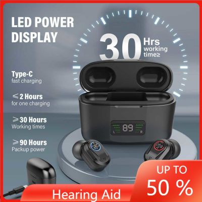 ZZOOI Amplifier Hearing Aids With LED Charging Case Invisible Hearing Amplifiers Charging Hearing Aid Devices Hearing Loss Ompensation
