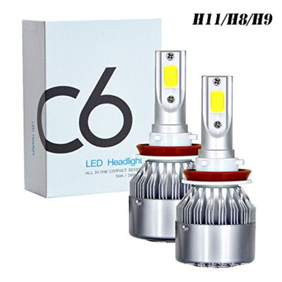C6 H1 H3 Car Led Headlight Bulbs H7 LED Car Lights H4 880 H11 HB3 9005 HB4 9006 H13 6000K 72W 12V 7600LM Auto Headlamps