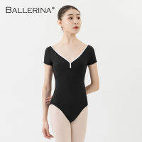 Ballerina Ballet Leotard Women Professional Training Yoga Short Sleeve Gymnastics Dance Costume Adulto 3594